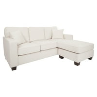 Ave Six Russell Sectional w/ 2 Pillows & Coffee Legs