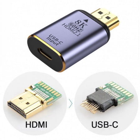 JSER USB-C Type C Female Source to HDMI Sink HDTV Adapter 8K@60hz 4K@120hz for Tablet Phone Laptop