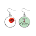 thumbnail image 1 of Flor Roja Pintura arte Corn poppy sencillez Colgante decorativo temporada pendientes de primavera joyas Unbranded M, 1 of 3