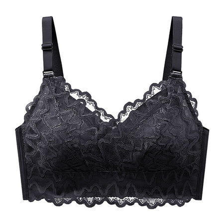 ameIAEA Womens Lace Push Up Bra Full Coverage Wireless Everyday Bras Adjustable Straps Breathable Bra