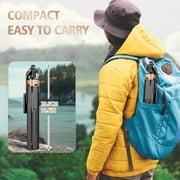 Selfie Stick Phone Tripod - 71 inch Tall Cell Phone Holder with Remote, Phone Stand with 1/4 inch screw mount for Recording, Compatible with iPhone, Android Phone, Camera & Gopro
