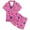 Hot Pink, variant on Fourth Of July Girls Pajamas Size 6-7 Years Short Sleeve Pajamas Cute Cartoon Clothes Comfy Fit Short Sleeve Kids Summer Trendy Sleepwear Clothes Set