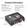 thumbnail image 5 of Bt-298a Mini Audio Power Amplifier 2ch 300w+300w For Car Home Bluetooth Digital Audio Receiver Amp, 5 of 5