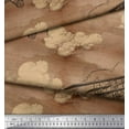 thumbnail image 2 of Soimoi Cotton Jersey Fabric Clouds & Airplane Transport Printed Craft Fabric by The Yard 58 Inch Wide, 2 of 3