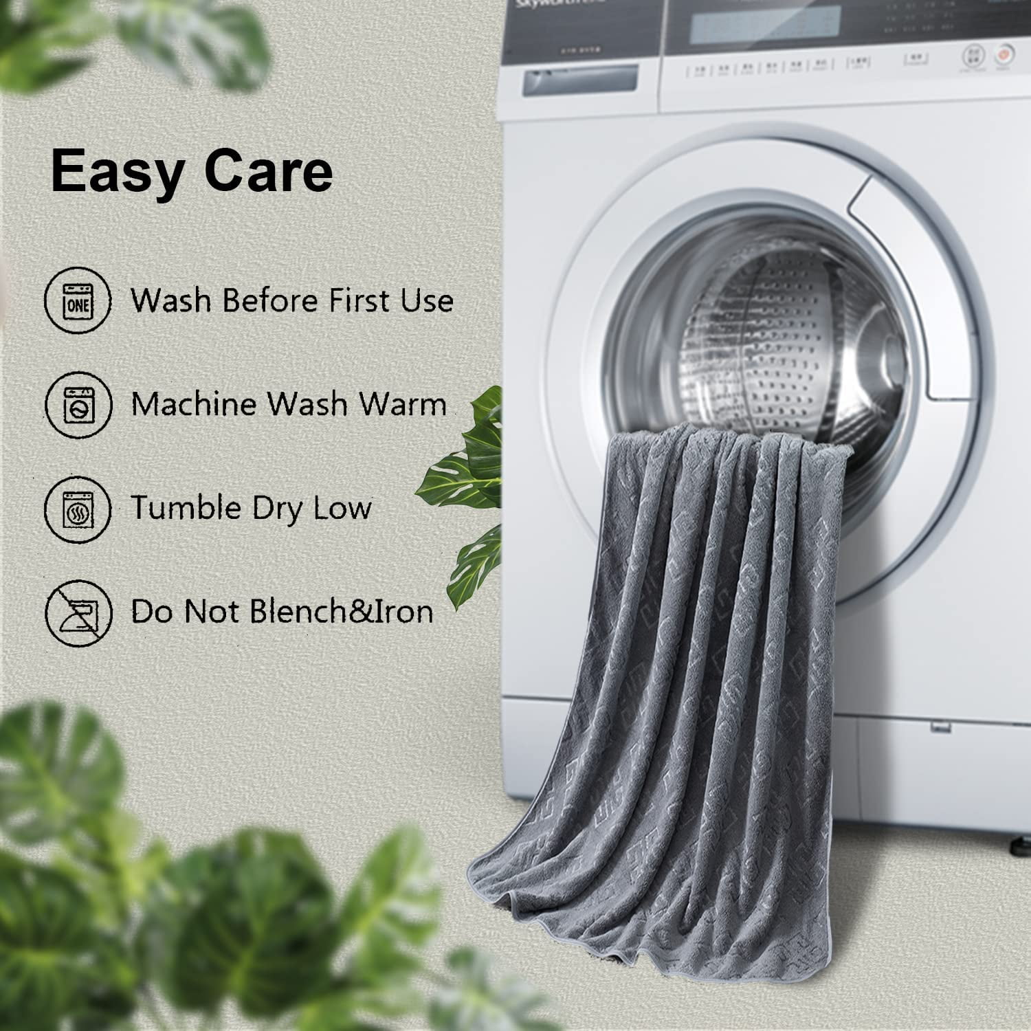 Jessy Home 8 Piece Home Collection Ultra Soft Cozy Towels 600 GSM Dark Gray Plush Towel Set