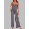 thumbnail image 4 of FreshPretty Womens Jumpsuit Summer Casual Loose One Piece Overalls Smocked Sleeveless Wide Leg Rompers With Pockets, 4 of 7