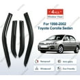 thumbnail image 7 of For 1998- 2002 Toyota Corolla 3D Wavy Mugen Style Window Visor Vent Rain Guards, 7 of 7