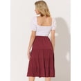 thumbnail image 4 of Falda Larga Allegra K Vino rojo XS, 4 of 5