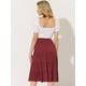 thumbnail image 4 of Falda Larga Allegra K Vino rojo XS, 4 of 5