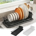 thumbnail image 1 of Werulen Under $5 ! Dishes Drying Rack for Kitchen Counter Rustproof Multi Purpose Dishes Drainer with Removable Plates Rack Cutlery Holders Drying Mat Stainless Steel Dishes Draine, 1 of 9