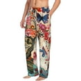 thumbnail image 6 of Sigee Butterflies And Flowers Painting print Men's Pajama Pants Lounge Sleep Bottoms with Elastic Waistband and Pockets-Large, 6 of 6