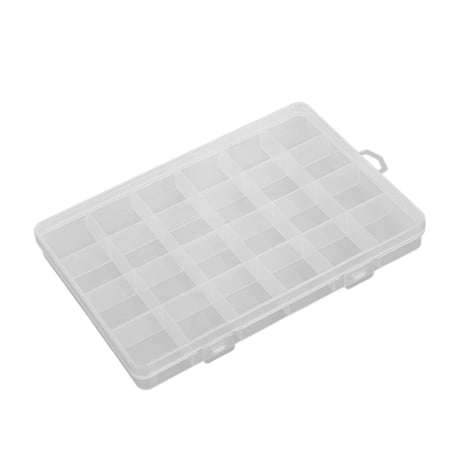 Transparent 24 Grids Organizer Box, Rectangle 24 Compartments Storage Container,