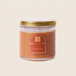 CINNAMON CIDER Aromatique Textured Glass Metal Lid 6 oz Scented Jar Candle