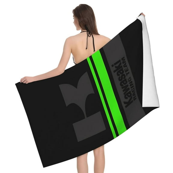 Kawasaki Team Bath Towel Washcloths Beach Towel Quick Dry Towel Microfiber Absorbent Bath Towel 32x52 In