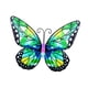 thumbnail image 3 of Mariposas de metal Decoración de pared Hermoso arte artístico portátil de pared para interiores y exteriores Estilo A, 3 of 9