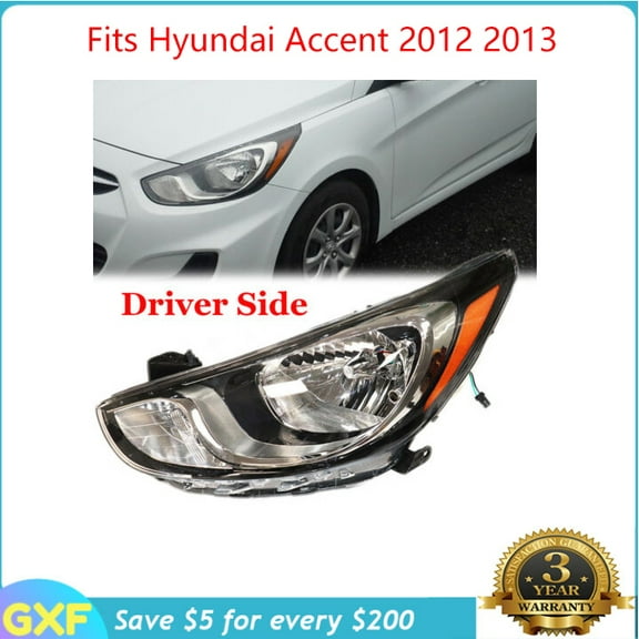 For Hyundai Accent 2012 2013 2014 Left Halogen Headlight Headlamp Driver Side Professional Adaptability