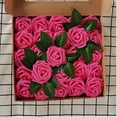 thumbnail image 3 of Rosas artificiales de espuma PE, suaves al tacto, ideales para decoración de bodas. Luz roja, 3 of 9