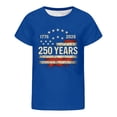 thumbnail image 4 of WAYUTE Boys Shirts Crewneck 250th Anniversary USA Shirt Patriotic Graphic 4th of July Festival Kids Youth Trendy Top Casual Summer, 4 of 4