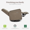 thumbnail image 4 of Evolur Harlow Deluxe Glider |Power Recliner| Rocker, Light Truffle, 4 of 13