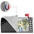 thumbnail image 5 of Daisies Mailbox Covers Wraps Flowers Mailbox Covers Magnetic Standard Size 25.5X21 Inch Black White Buffalo Check Plaid Letter Box Covers Decoration for Outside, 5 of 6