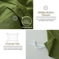 thumbnail image 5 of Simple&Opulence Linen Duvet Cover - Linen Cotton Blend 3 Pieces Bedding Set, 1 Duvet Cover 104 x 92 Inches and 2 Pillowcase- Solid Color Collection , Soft & Cozy ,Cooling Bedding-Forest Green, King, 5 of 8