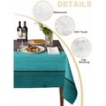 thumbnail image 2 of Aqua Grey Table Cloth, Vintage Stripe Farmhouse Wood Grain Ombre Waterproof Tablecloth for Rectangle Tables, Reusable Washable Fabric Table Cover for Restaurant Kitchen Dining Tables 54"x108", 2 of 6