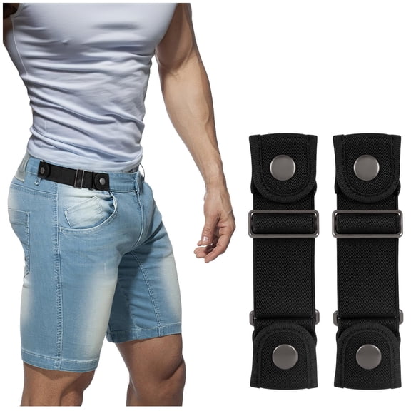 WHIPPY No Buckle Belts for Men Women Invisible Elastic Belt Adjustable Stretch Belt for Jeans Pants