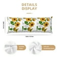thumbnail image 3 of Gaeub Plump Sunflower And Sketch Printed Long Body Pillowcase Envelope Closure 1 Pack Wrinkle for Night Sweats - 20x54 in, 3 of 8