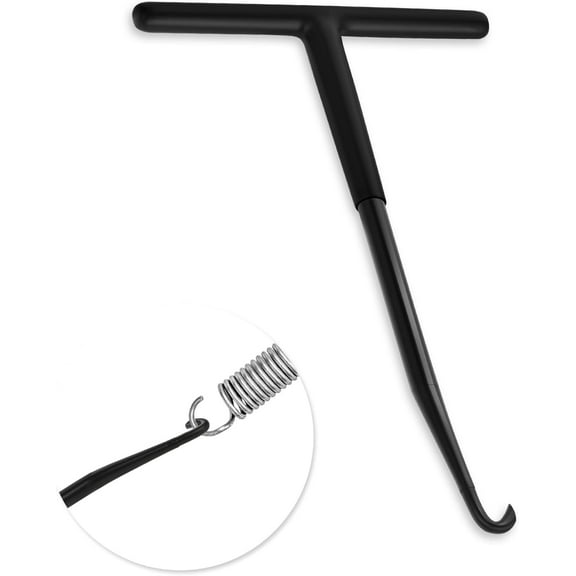 DEXIMRO Motorcycle Exhaust Spring Hook, T Shaped Handle Exhaust Spring Hooks, Rubber Coating Exhaust Spring Puller Tool Fit for Vehicle Motorcycle Dirt Bike Removal, Installation Tool(Black)
