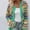 Green, variant on Idoravan Cardigans for Women Spring Womens Fashion Button Stripe Color Matching Long Sleeves Knit Cardigan Loose Crew Neck Tops Blouse Sweater