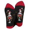 thumbnail image 2 of LADIGASU Navidad Invierno Calcetines de Algodón Hombres y Mujeres Color Blocking Medias Transpirables Liquidación Ventas Hoy Ofertas Prime 2X Calcetines, 2 of 3