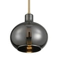 thumbnail image 4 of 360 Lighting Partridge 9 1/2" Modern Pendant Ceiling Light Fixture Dining Room Over Table Kitchen Island Brass Finish Mirror Glass Mini, 4 of 9