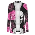 thumbnail image 4 of Abrigo estampado a la moda para mujer, cárdigan de manga larga, blusa informal holgada, Tops Pompotops qwe21009, 4 of 5