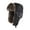 Black, variant on Unisex Winter Hat Thickened Velvet Lined Ear Fuzzy Windoroof Buckle Fasten Heat Retention Outdoor Skiing Skating Snowboarding Lei Feng Hat