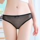 thumbnail image 2 of Gibobby Ropa Interior Elástica para Mujer Ropa interior de talla grande de encaje sexy Ahueca hacia fuera la espalda de malla Bragas de mujer delgadas de cintura(Negro， XXL), 2 of 4