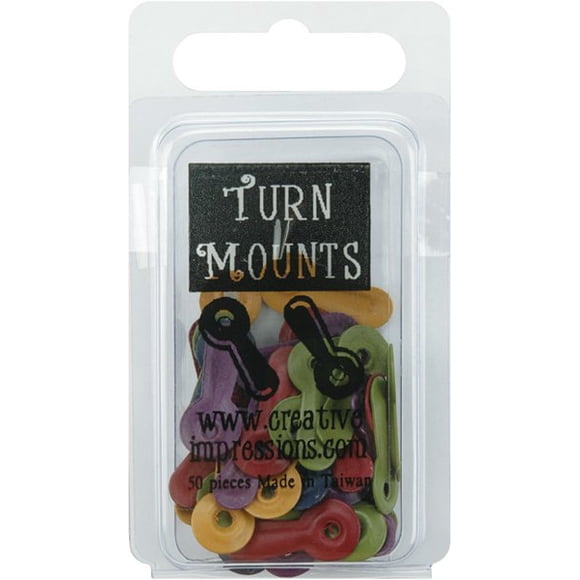 Painted Metal Turn Mounts 50/Pkg-Matte Heritage