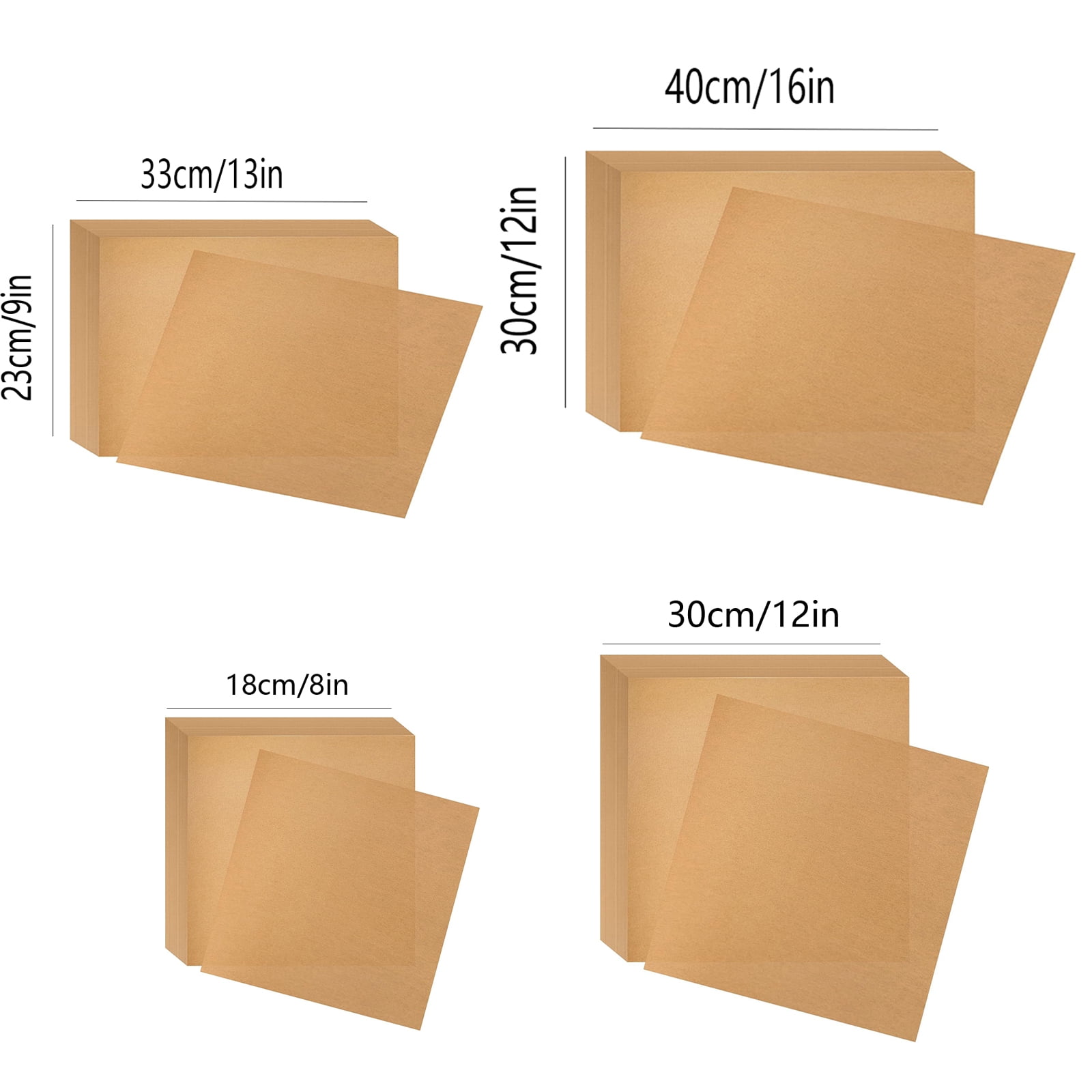 100 Sheets Disposable Square Parchment Paper, 18x18 Inch (8x8 Inch) Non-Stick Food Baking Paper, Square Baking & Cooking Paper for Oven, Pastry, Baking, & Grilling, 1 Pack