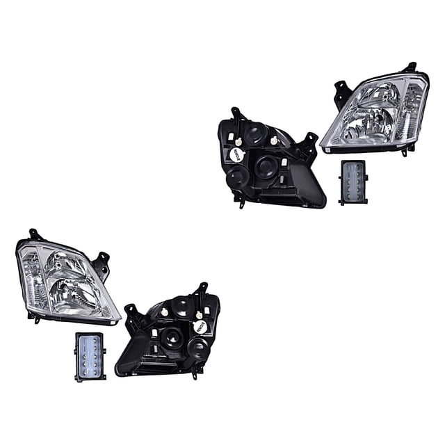 Par de Faros Meriva 2007 A 2008 Chevrolet Manual/Eléctrico P/Halog DEPO .
