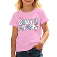 thumbnail image 2 of Boys & Girls Crew Neck Short Sleeve T-Shirts,Comfortable Breathable Casual Tops for Daily Back-to-School Outfits, 2 of 4