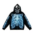 thumbnail image 4 of Y-Sunset Halloween Skeleton Hoodies for Men Big and Tall, Long Sleeve Mens Hoodies Graphic Design, Loose Fit Mens Hoodies Zip Up With Front Pockets for Outdoor Fall Winter, 4 of 4
