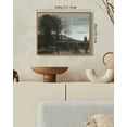 thumbnail image 5 of Drsoum Vintage Farmhouse Lake Cattle Wall Art Rustic Retro Framed Countryside Landscape Prints Classic Decorations for Bathroom Bedroom 8x10in Natural Framed, 5 of 6