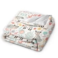 thumbnail image 4 of Reversible Sherpa Throw Blanket, Gray & Pink - Quilted Blankets 80x60, 4 of 6