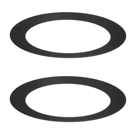 Uxcell 2-Pack Goof Rings for 6" Recessed Lights, 5.9" ID 8.1" OD Durable Steel Trim Ring Flush Mount Black