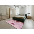 thumbnail image 5 of Ahgly Company Machine Washable Indoor Rectangle Abstract Donut Pink Area Rugs, 7' x 10', 5 of 7