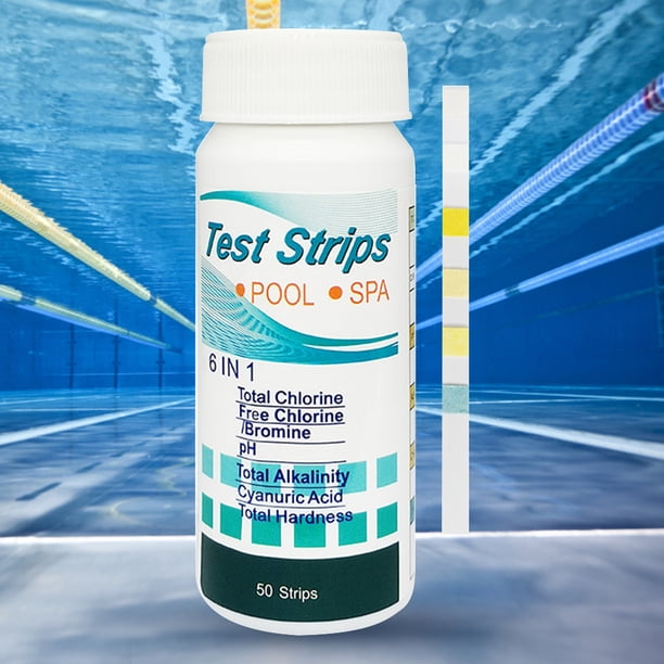 Tiras De Medida Tiras de prueba de calidad del agua, 100 Uds., papel de medición de cloro/PH/bromo de alta precisión, fácil detección, accesorios para piscinas y acuarios Likrtyny Para estrenar