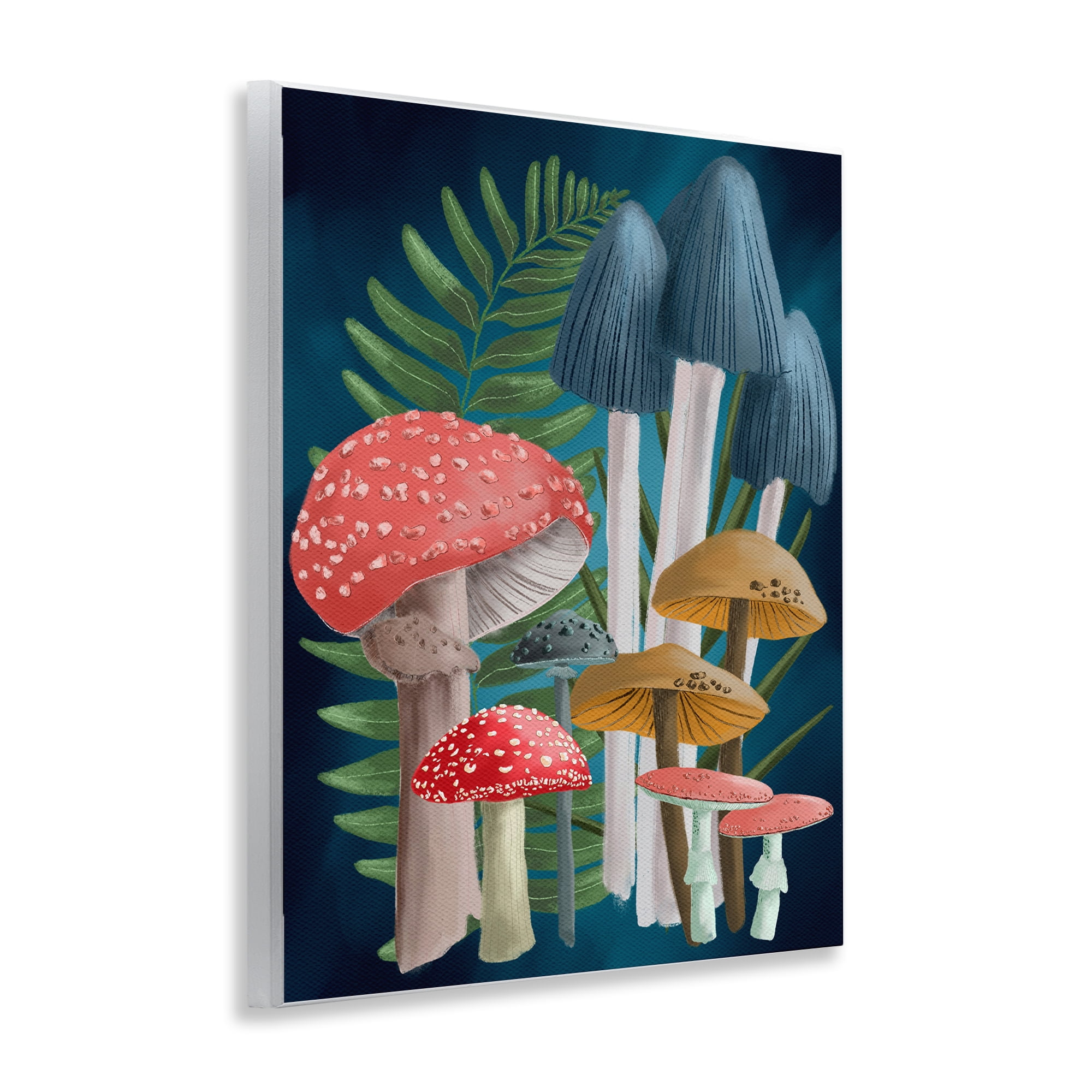 Stupell Industries Forest Fern & Mushrooms Botanical & Floral Painting Unframed Art Print Wall Art, 11 x 14
