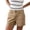 08#Khaki, variant on Women's A-Line Shorts with Zipper and Button Closure, Solid Color Casual Shorts