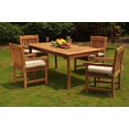 thumbnail image 2 of Grade-A Teak Dining Set: 4 Seater 5 Pc: 71" Rectangle Table And 4 Devon Arm Chairs Outdoor Patio WholesaleTeak #51DV1605, 2 of 6