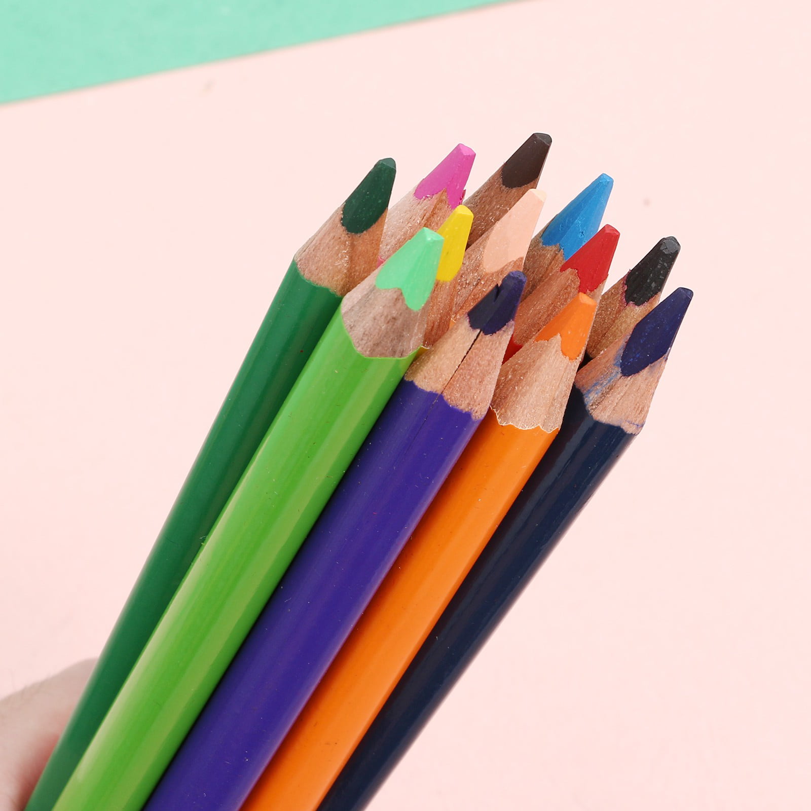 12 Pcs/Set New Rainbow Pencil Wood Environmental Protection Pencil Bright  Color Appearance Pencil School Office Writing Pencil