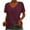 Hot Pink A, variant on Summer Savings Clearance 2024! Loopsun Womens Top, Casual U-Neck Short Sleeve Solid Pullover Purple